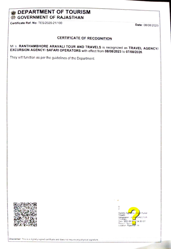 Company Registration Certificate